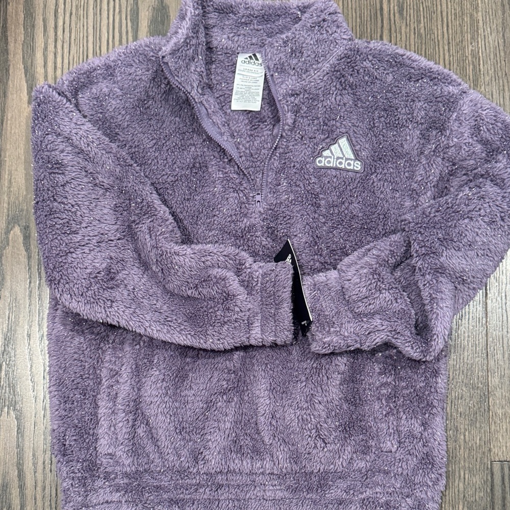 NWT ADIDAS quarter zip (girls ) L (14)
